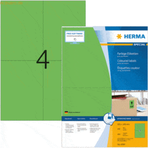 HERMA Etiketten grün 105x148mm Special A4 VE=400 Stück