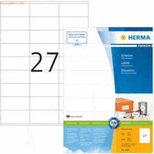 HERMA Etiketten weiß 70x32mm Premium A4 VE=2700 Stück