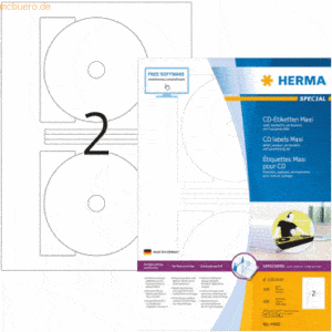 HERMA CD-Etiketten Maxi weiß Durchmesser 116mm Special A4 VE=200 Stück