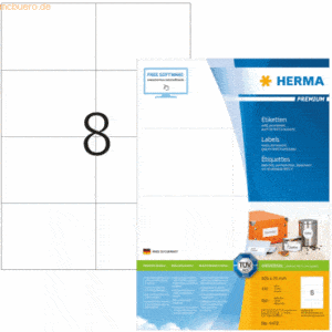 HERMA Etiketten weiß 105x74mm Premium A4 VE=800 Stück