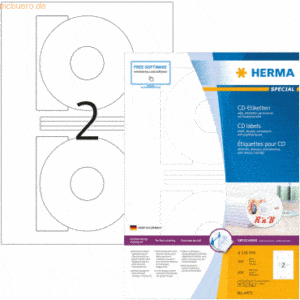 HERMA CD-Etiketten weiß Durchmesser 116mm Special A4 VE=200 Stück
