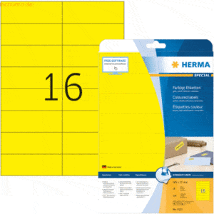 Herma Etiketten 105x37 mm gelb ablösbar Papier matt VE= 320 Stück