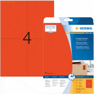 Herma Etiketten 105x148 mm rot ablösbar Papier matt VE= 80 Stück