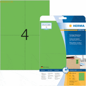 Herma Etiketten 105x148 mm grün ablösbar Papier matt VE= 80 Stück