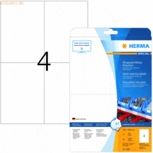 HERMA Etiketten Folie weiß 105x148mm Special A4 LaserCopy VE=40 Stück