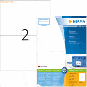 HERMA Etiketten weiß 210x148mm Premium A4 VE=400 Stück