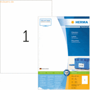 HERMA Etiketten weiß 210x297mm Premium A4 VE=200 Stück