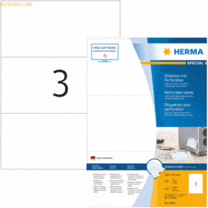 HERMA Etiketten weiß perforiert 210x99mm Special A4 VE=300 Stück