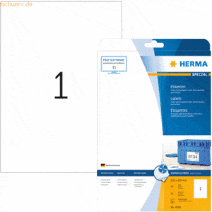 HERMA Inkjet-Etiketten weiß 210x297mm Special A4 VE=25 Stück