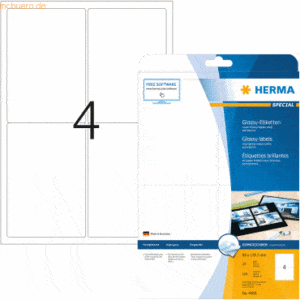 HERMA Etiketten weiß Glossy 96x139