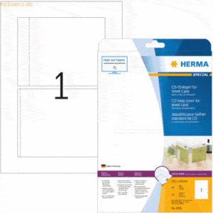 HERMA CD-Einleger für Jewel Case perforiert 151x118mm Special A4 VE=25