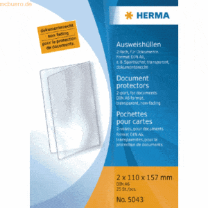 HERMA Ausweishülle 2x DIN A6 transparent 2x110x157mm