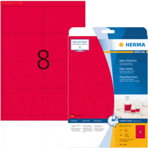 HERMA Etiketten neon-rot 99