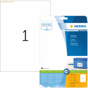 HERMA Etiketten weiß 210x297mm Premium A4 VE=25 Stück