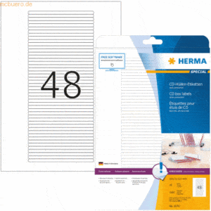 HERMA Etiketten CD-Box weiß 114
