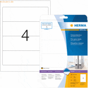 HERMA Ordneretiketten weiß 192x61mm Special A4 VE=100 Stück