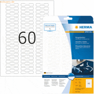 HERMA Ringetikett weiß blickdicht 49x10mm Special A4 VE=1500 Stück