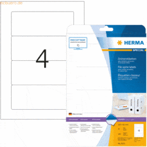 HERMA Ordneretiketten weiß 157x61mm A5-Ordner Special A4 VE=100 Stück