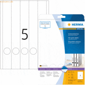 HERMA Ordneretiketten weiß 38x297mm Special A4 VE=125 Stück