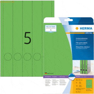 HERMA Ordneretiketten grün 38x297mm Special A4 VE=100 Stück