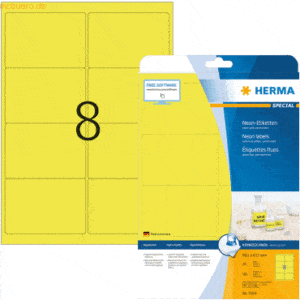 HERMA Etiketten neon-gelb 99