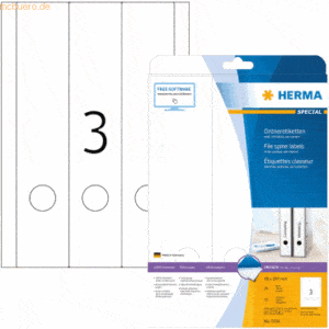 HERMA Ordneretiketten weiß 59x297mm Special A4 VE=75 Stück