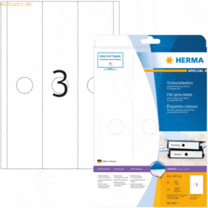 HERMA Hängeordneretiketten weiß 63x297mm Special A4 VE=75 Stück