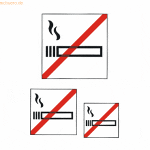 10 x HERMA Hinweisetiketten 'Nicht rauchen' wetterfest VE=1 Blatt