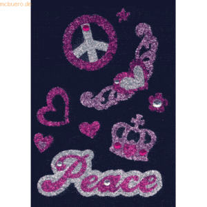 10 x HERMA Schmucketikett Glam Rocks Peace