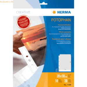 HERMA Fotophan-Sichthüllen 20x30cm weiß VE=10 Hüllen