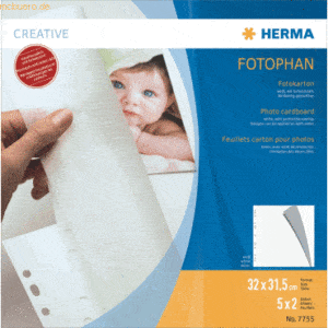 HERMA Fotokarton 320x315mm weiß VE=5 Blatt