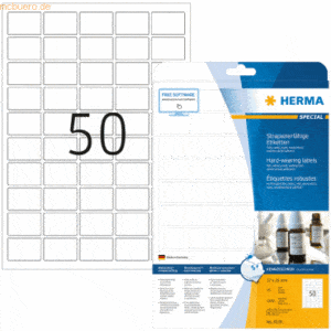 Herma Folien-Etiketten weiß matt 37x25mm A4 stark haftend wetterfest V