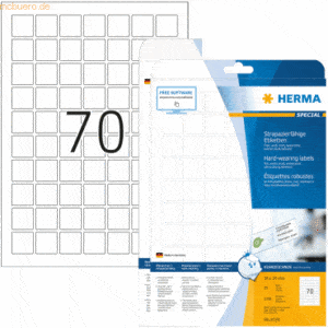 Herma Folien-Etiketten weiß matt 24x24mm A4 stark haftend wetterfest V