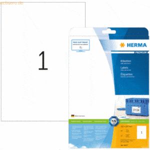 HERMA Etiketten weiß 210x297mm Premium A4 VE=10 Stück