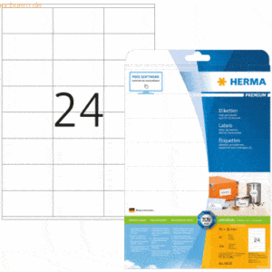 HERMA Etiketten weiß 70x36mm Premium A4 VE=240 Stück