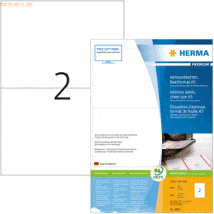 Herma Etiketten weiß 105x148mm Premium A5 VE=800 Stück