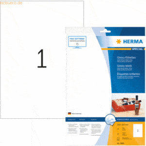 HERMA Inkjet-Etiketten Glossy weiß 210x297mm Special A4 10 Stück