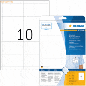 HERMA Einsteck-Namensschilder A4 90x54mm 250 Stück (25 Blatt)