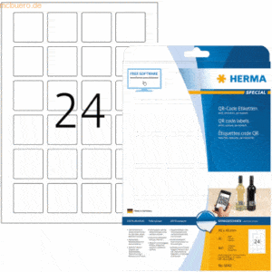 HERMA Etiketten weiß 40x40mm QR-Code deckend A4 VE=600 Stück