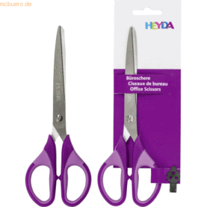 6 x Heyda Schere Colour Code SoftTouch 18cm purple