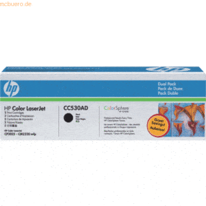 HP Toner HP CC530AD schwarz VE=2