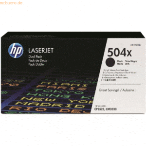 HP Toner Original HP CE250XD schwarz Doppelpack