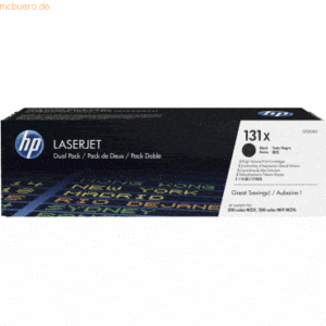 HP Toner HP 131X LaserJet CF210XD VE=2 Stück schwarz