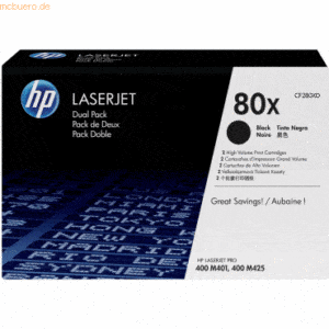 HP Toner HP Doppelpack CF280XD schwarz