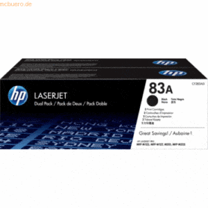 HP Toner-Kartusche HP 83AD schwarz Doppelpack