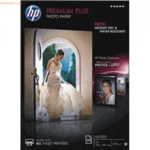 HP Fotopapier Premium Plus Glossy A4 300g/qm VE=20 Blatt
