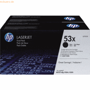 HP Toner HP 53XD Q7553XD schwarz VE=2