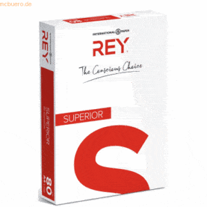 Rey Kopierpapier rey Superior A4 80g/qm weiß VE=500 Blatt