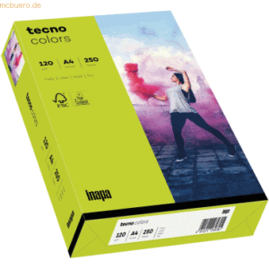 Inapa Multifunktionspapier tecno colors A4 120 g/qm VE=250 Blatt leuch