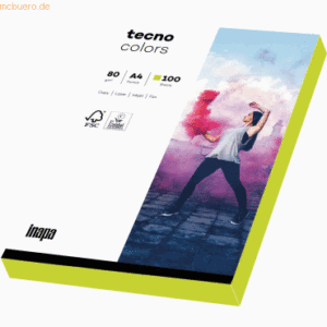 20 x Inapa Multifunktionspapier tecno colors A4 80 g/qm VE=100 Blatt n